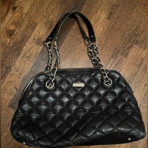 Kate Spade ♠️ Black Shimmer Quilted Shoulder Bag